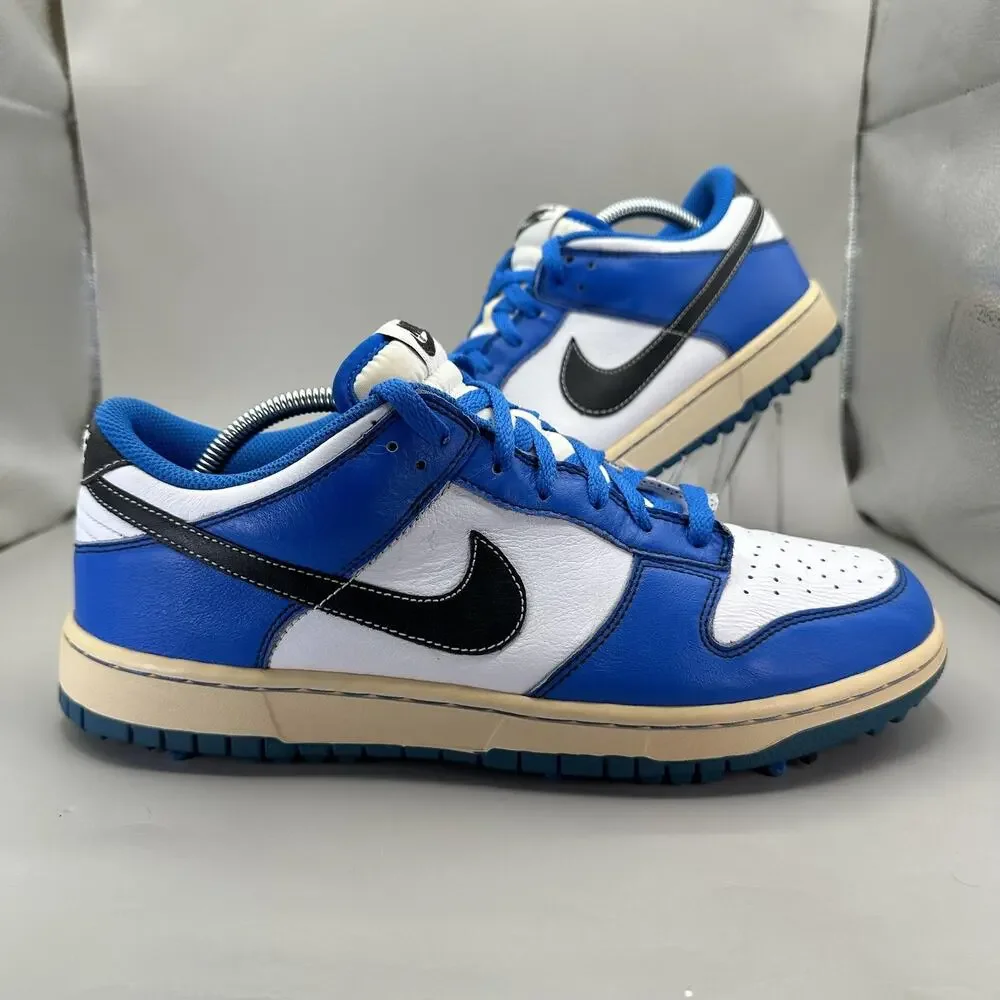 Nike Dunk NG Golf Shoes Mens Size 10.5 White Royal Blue Black Spiked Low Leather